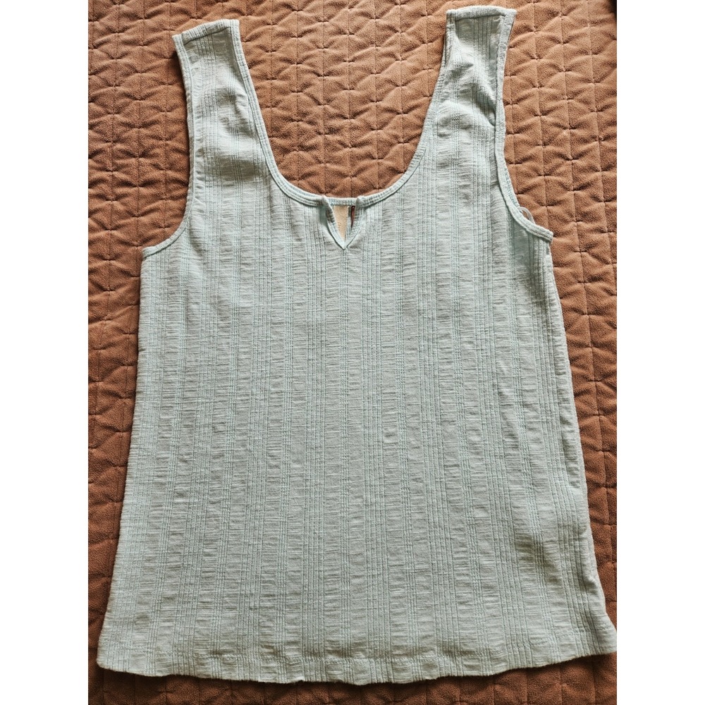 Pilcro by Anthropologie Light Blue Sleeveless Tank Top V-Nec Scoop Neck, Sz. Med
